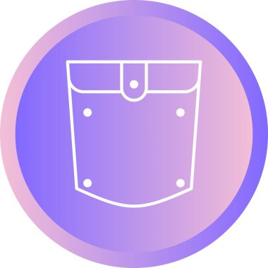 Eşsiz Cep Kare Vektör Satırı Simgesi