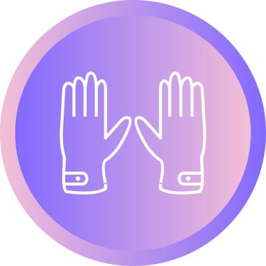 Eşsiz Deri Eldiven Vektör Satırı Simgesi