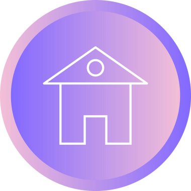 Eşsiz Ev Vektör Satırı Simgesi