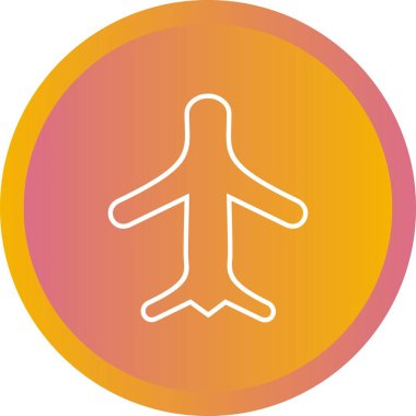 Eşsiz Uçak Modu Vektör Satır Simgesi