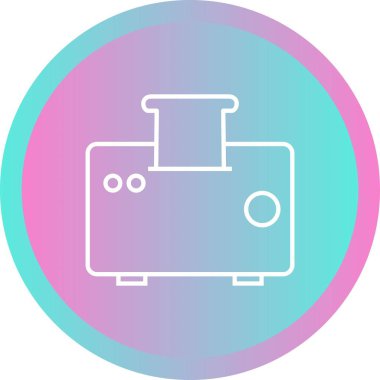 Eşsiz Tost Makinesi Vektör Satırı Simgesi