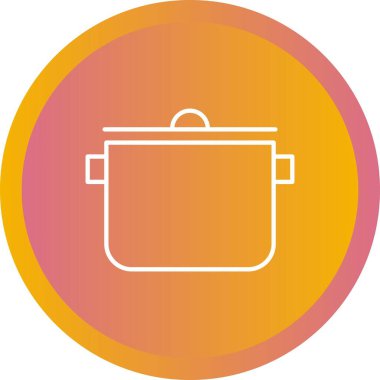 Eşsiz Pişirme Tenceresi Vektör Satırı Simgesi