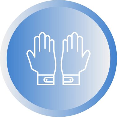 Eşsiz Eldiven Vektör Satırı Simgesi