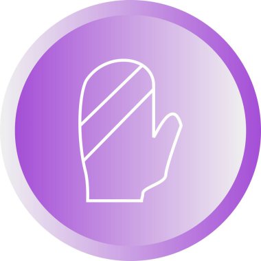 Eşsiz Fırın Eldiveni Vektör Satırı Simgesi