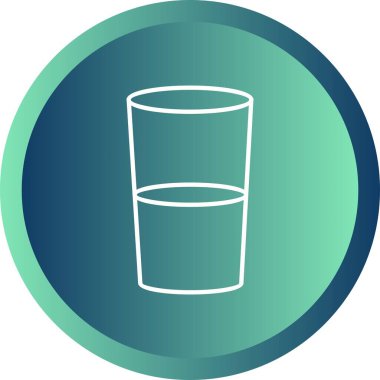 Eşsiz Su Kadehleri Vektör Hattı Simgesi