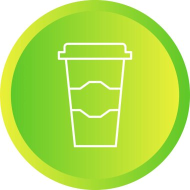 Benzersiz Kahve Camı Vektör Hattı Simgesi