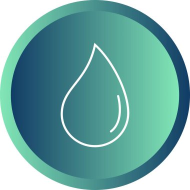 Eşsiz Su Damlası Vektör Satırı Simgesi