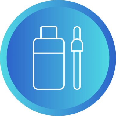 Benzersiz Şişe ve Düşürme Vektör Satırı Simgesi