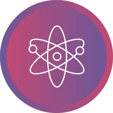 Eşsiz Atom Yapısı Ii Vektör Satır Simgesi