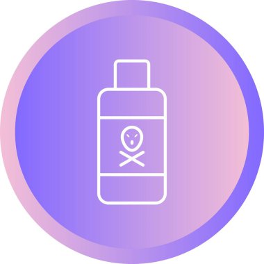 Eşsiz Tehlikeli Kimyasal Vektör Satır Simgesi