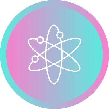 Eşsiz Atom Yapısı Vektör Satır Simgesi