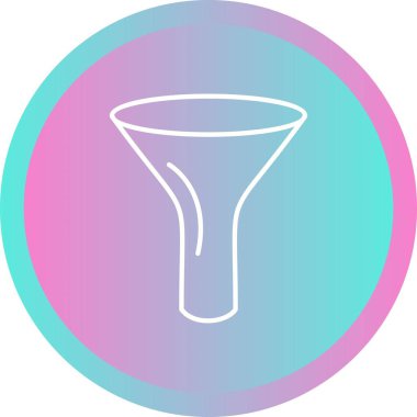 Eşsiz Huni Vektör Satırı Simgesi