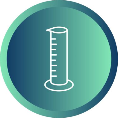Eşsiz Mezuniyetli Silindir Vektör Satır Simgesi