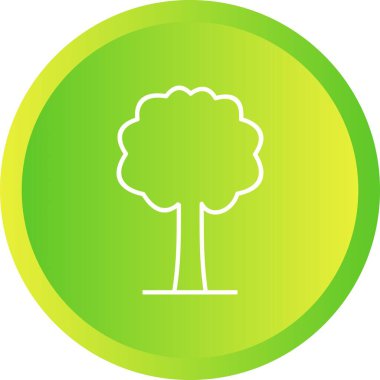 Eşsiz Ağaç Vektör Satırı Simgesi