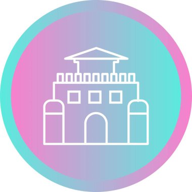 Eşsiz Kum Kalesi Vektör Satırı Simgesi