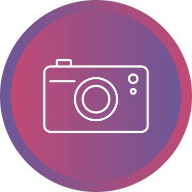 Eşsiz Kamera Vektör Satırı Simgesi