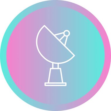 Eşsiz Uydu Vektör Satırı Simgesi