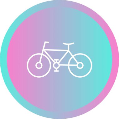 Benzersiz Bisiklet Vektör Satırı Simgesi