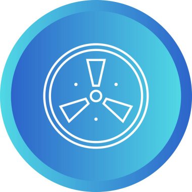 Eşsiz Radyasyon Vektör Satırı Simgesi