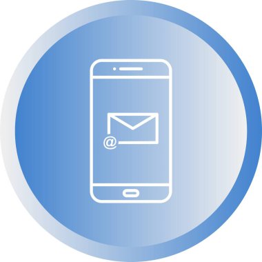 Eşsiz E-posta Uygulama Vektör Satır Simgesi