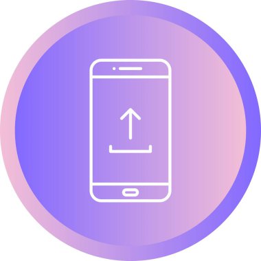 Telefon Vektör Satırı Simgesine Eşsiz Gönderme