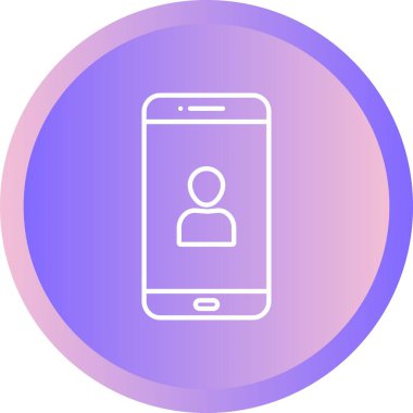 Eşsiz Kullanıcı Hesap Vektör Satırı Simgesi