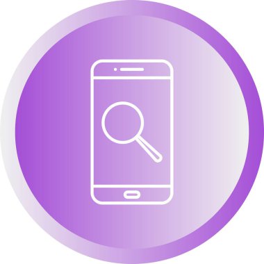 Eşsiz Arama Vektör Satırı Simgesi