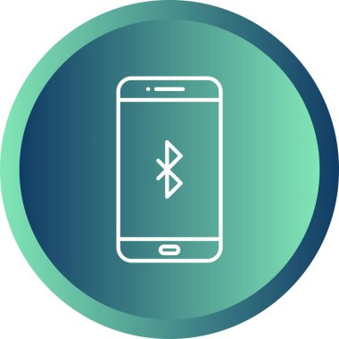 Eşsiz Bluetooth Bağlantı Vektörü Satır Simgesi