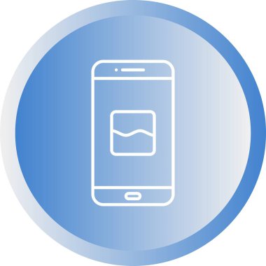 Eşsiz Fotoğraflar Uygulama Vektörü Satır Simgesi