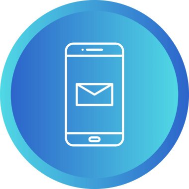 Eşsiz Mesajlaşma Uygulaması Vektör Satır Simgesi