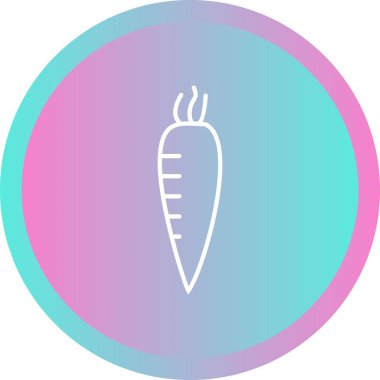 Benzersiz Turp Vektör Satırı Simgesi