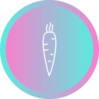 Eşsiz Havuç Vektör Satırı Simgesi