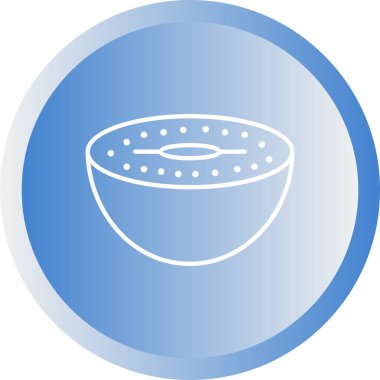 Benzersiz Kiwi Vektör Satır Simgesi