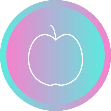 Eşsiz Elma Vektör Satırı Simgesi