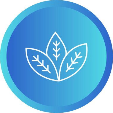 Benzersiz Spearmint Vektör Satır Simgesi