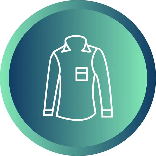 Camisa Casual Único Vector Linha Ícone — Vetor de Stock