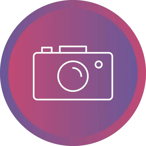Ícone Único Linha Vetor Câmera — Vetor de Stock