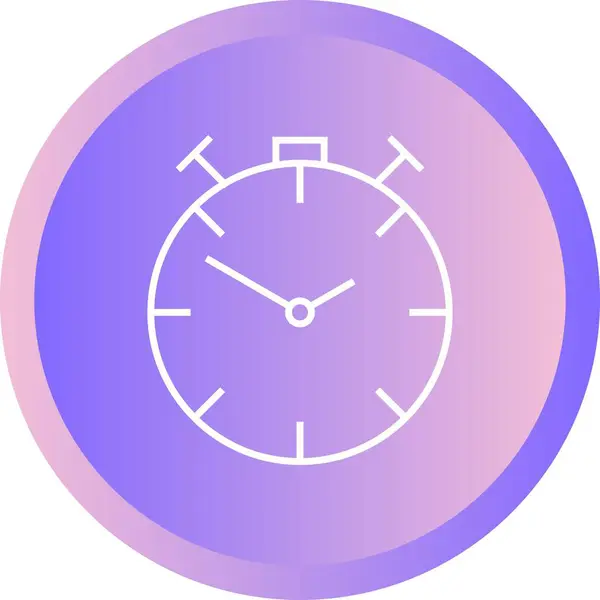 独特的时钟矢量线图标 — 图库矢量图片