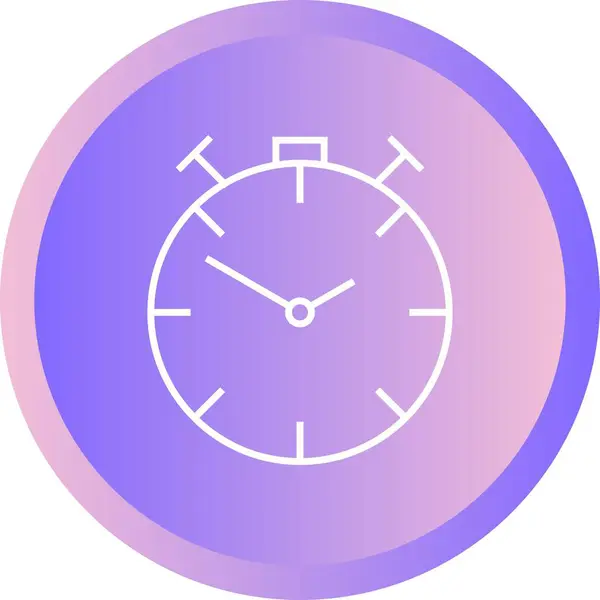 Reloj Único Vector Line Icono — Vector de stock