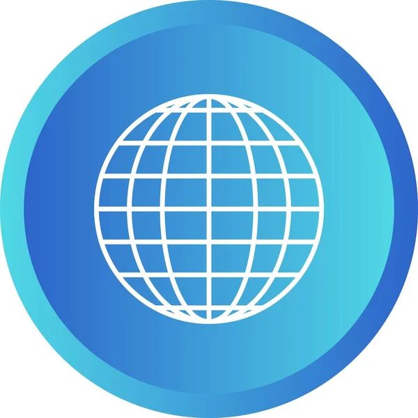 Icono Línea Vectorial Globe Único — Vector de stock