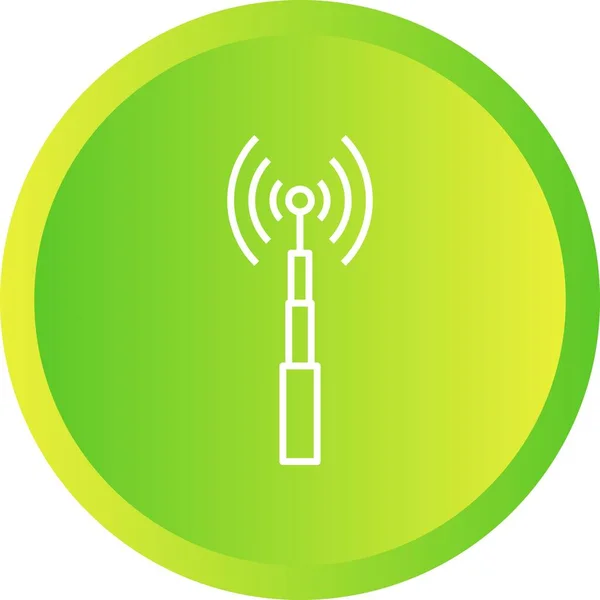 Unieke Telecom Tower Vector Line Pictogram — Stockvector