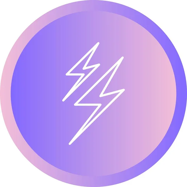 Egyedülálló Lightning Vector Line Ikon — Stock Vector