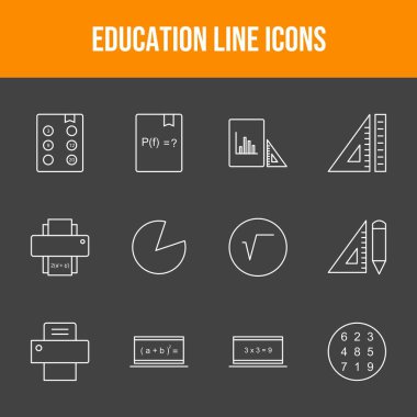 Güzel Eğitim 12 Vektör Simgeleri