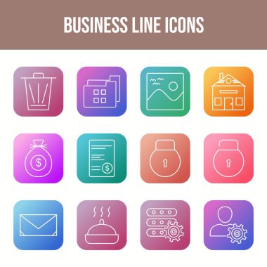 12 Eşsiz İş Vektörü Simgesi Kümesi