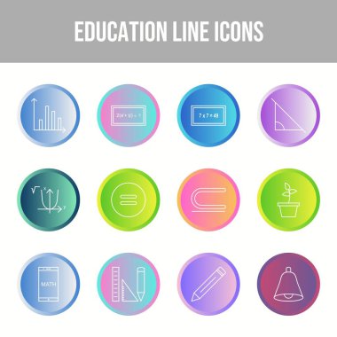 Güzel Eğitim 12 Vektör Simgeleri