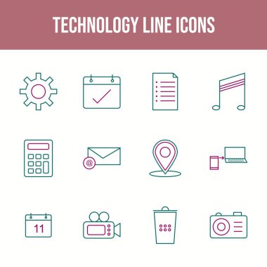 Eşsiz Teknoloji Satırı Simgeleri Ayarlandı