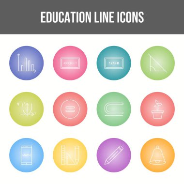Güzel Eğitim 12 Vektör Simgeleri