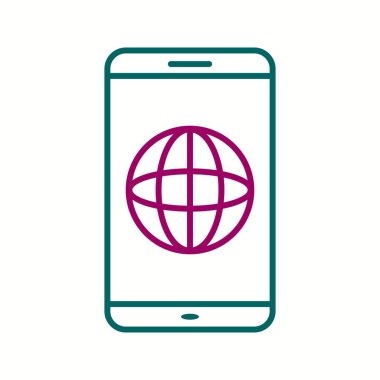 Mobil Vektör Satır Simgesinde Eşsiz Haber