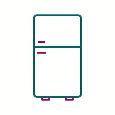 Eşsiz Buzdolabı Vektör Satırı Simgesi