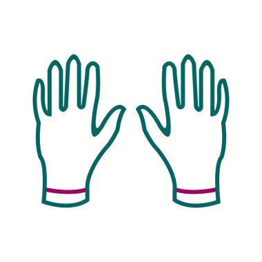 Eşsiz Eldiven Satır Vektörü Simgesi